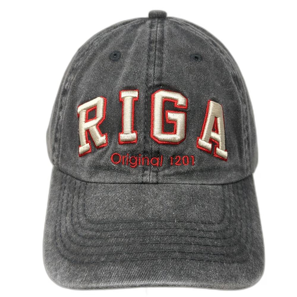 Robin Ruth Baseball Cap Gray OSFM Riga Latvia Souvenir Travel Hat Cotton Logo